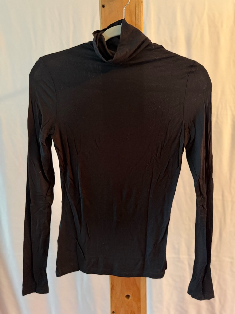 Black Long Sleeve Turtleneck Top